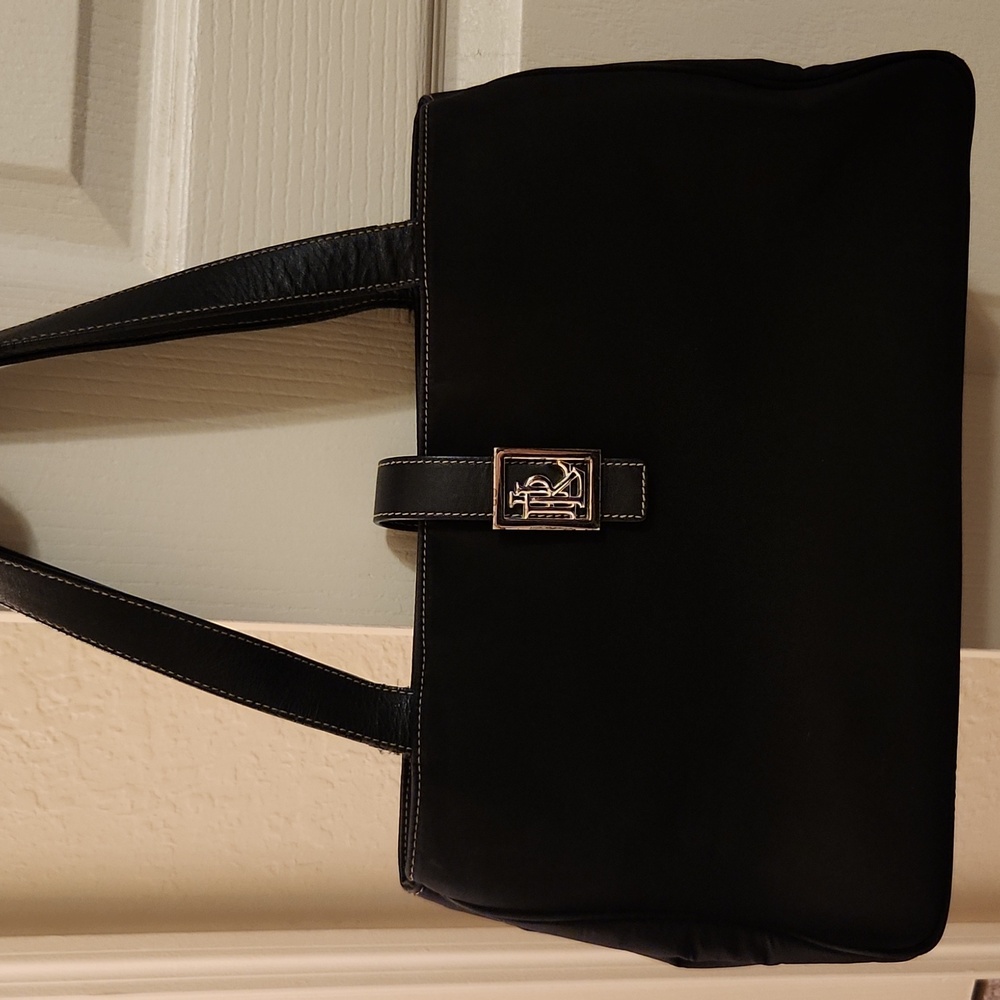 Vintage Lauren Ralph Lauren Black Nylon Shoulder Bag